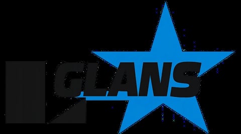 Texas Clans logo featuring a blue star with black text